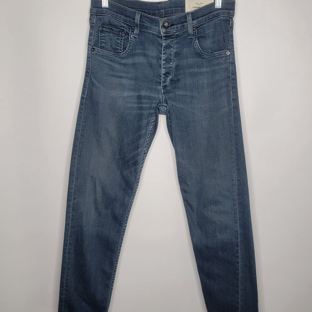 Rag & Bone Women’s Standard Issue Skinny Leg Button Fly Jeans Fit 1 Size 31 Blue